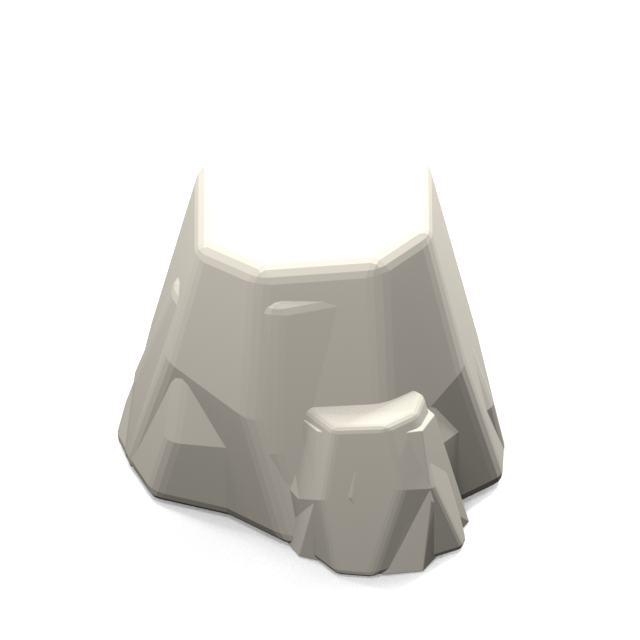 Weathered rock set — three-quarter view