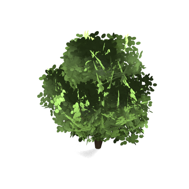 Stylized shrub — high variant