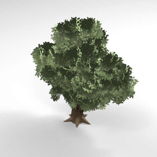 Stylized tree — wide variant